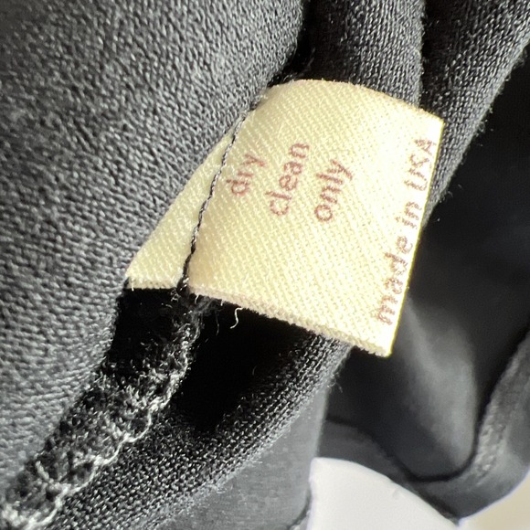 Elaine Kim Leather Trim Tunic Top‎ Sz L Gothic Black Tunic Long Sleeve Hi/Lo Hem - Picture 8 of 12